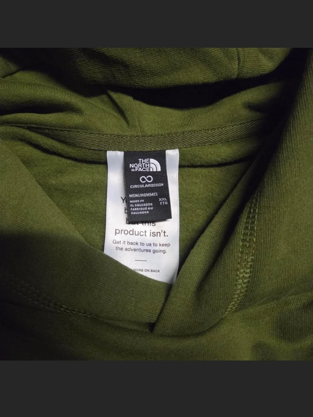 The North Face Olive Green Pullover Hoodie with Chest Logo